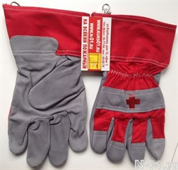Перчатки для аварийно-спасательных работ. Лёгкие, ладонь - кожа, верх - хлопок. - фото 7372