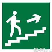 Направление к эвакуационному выходу по лестнице вверх (правосторонний) 